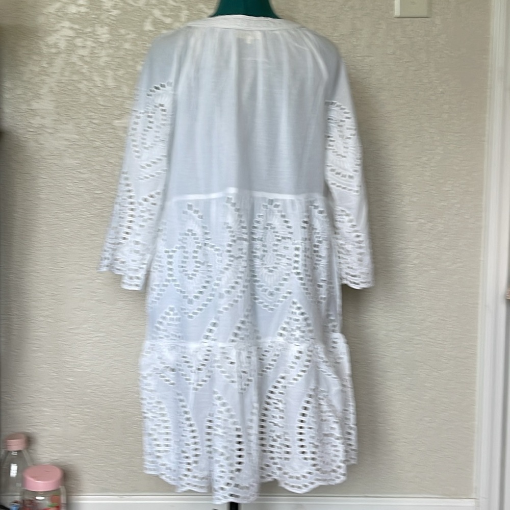 White, Eyelet Dress View 2